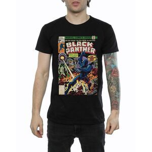 Black Panther Mens Cover Cotton T-Shirt / Black
